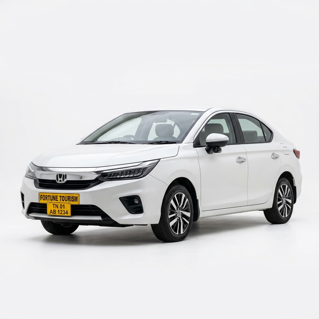 White premium sedan on a clean white studio background
